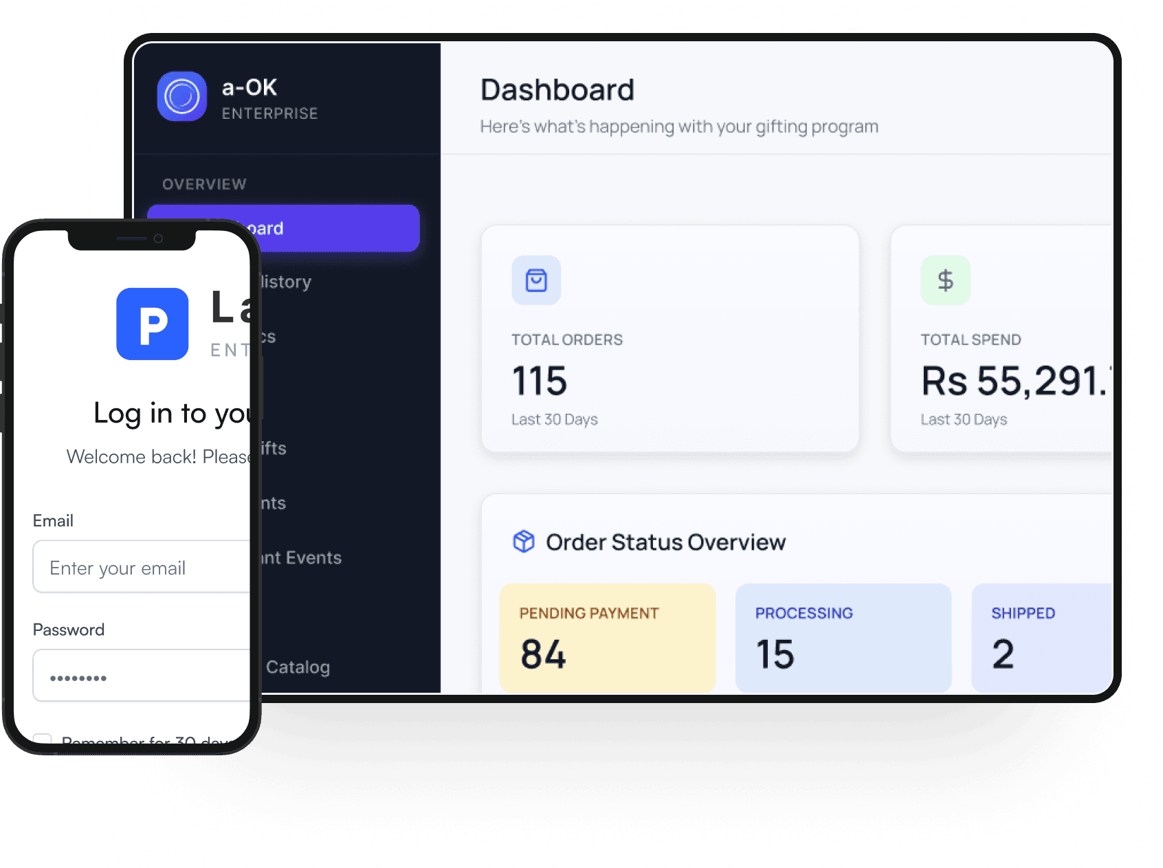 Lahv+ Parking dashboard overview